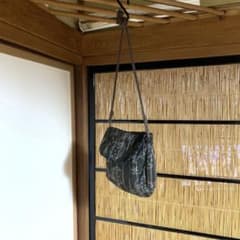 和柄 ショルダーバッグ ポシェット 紺色系のサムネイル