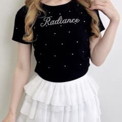 INGNI ラインストーン飛ばしロゴサイドギャザーTシャツのサムネイル