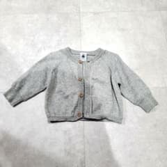PETIT BATEAU プチバトー グレー カーディガン 6m/67cmのサムネイル