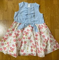 花柄のノースリーブワンピース130㎝のサムネイル
