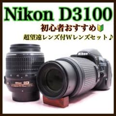 ショット数少◇Nikon D3100◇手ぶれ補正付◇Wレンズセット◇小型&軽量