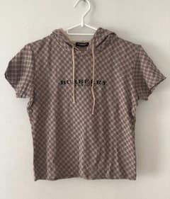BURBERRY フード付きチェックTシャツ Mのサムネイル