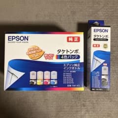 ★エプソン純正 ★4色パック➕フォトブラックL　TAK-4CL ★タケトンボのサムネイル