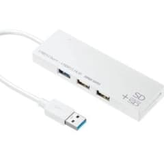 サンワサプライ USBハブ SDカードリーダー ＋ USB-AtoC変換アダプタのサムネイル