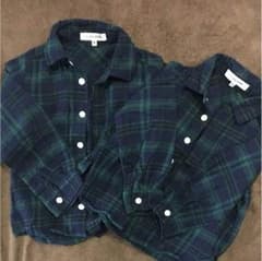 KAORI様専用グローバルワーク チェックシャツ 兄弟おそろい 姉妹おそろいのサムネイル