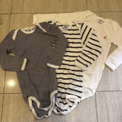 PETIT BATEAU ベビー 長袖ボディ 3枚セット 86cm プチバトーのサムネイル