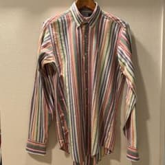 【訳あり/希少】ポロラルフローレン マルチカラー レインボー ストライプ シャツのサムネイル