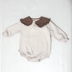 ＊nozi.淡色襟付きロンパース　80 韓国子ども服のサムネイル