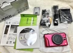Red LUMIX GF2 digital camera, lens not included.