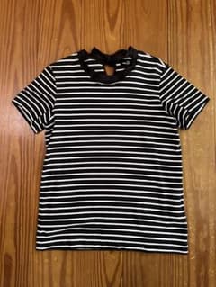 tricot COMME des GARCONS リボンボーダーTシャツ　S tricot COMME des GARCONS ボーダーTシャツ リボン - メルカリ