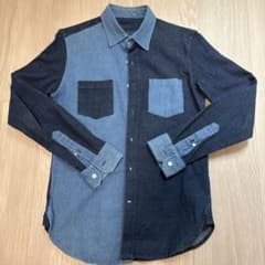 INHERIT デニムシャツ クレイジーパターン Sサイズのサムネイル