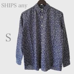 ☆ケロ様専用❤️SHIPSany 小花柄コットンシャツ ネイビー S - メルカリ