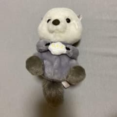 ラッコ ぬいぐるみ グレー・ホワイトのサムネイル