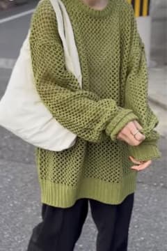 オーバーサイズ　メッシュニットのサムネイル