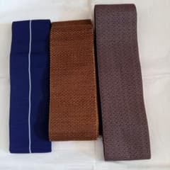 帯 3本セット 紺色 茶色のサムネイル