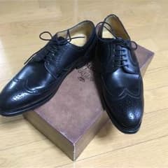 【美品】Berwick バーウィック ウイングチップシューズ(黒)のサムネイル
