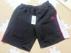 ミズノ MIZUNO ハーフパンツ 黒×ピンク L タグ付き レディースのサムネイル