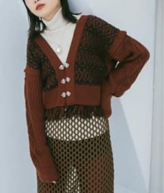【値下げ中】marte sahara 2way ニットカーディガンのサムネイル