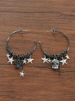 1-DAY SALE☆ANNA SUI Hoop Earrings Skull Star Motif