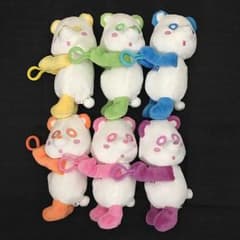 え〜パンダ ぶら下がりぬいぐるみポーチ 全種類セットのサムネイル