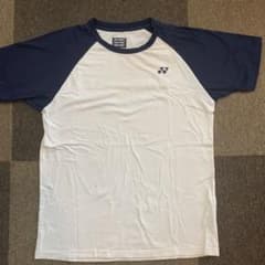 YONEX バドミントン シャツ M ホワイト/ネイビーのサムネイル