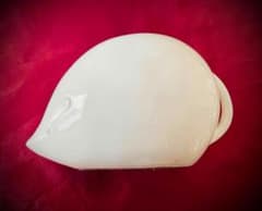 呪物　財を招く白鼠の置物　鼠の陶器置物　金運招来　福招きのサムネイル