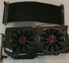 STRIX GTX970 DC20C-4GD5　 NVIDIA 延長ケーブル付きのサムネイル