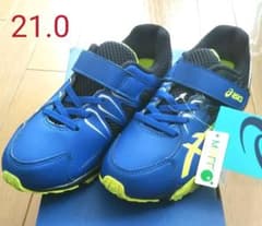 asics レーザービーム2足 ブルー×イエロー、ブラック×イエロー 21cmのサムネイル