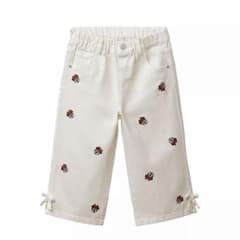 新品 ZARA キッズ ミニー 刺繍入 ツイルキュロットパンツ 110cm 5歳