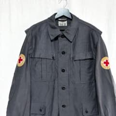 美品 60s ドイツ軍 救護部隊 モールスキン ロガージャケット 50 グレー 