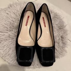 PRADA スエード パンプス ブラックのサムネイル