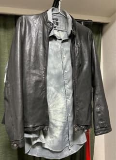 本革 トゥモローランド　革ジャン　シングルライダース　レザージャケット　キュプラのサムネイル