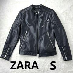 人気デザイン ZARA ザラ フェイクレザー シングルライダース