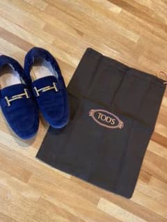 TOD'S ダブルT ローファー　38 1/2 スエード♡のサムネイル