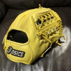 asics イエロー 軟式内野手グローブ プロフェッショナルスタイル　井口モデル asics イエロー 軟式内野手グローブ プロフェッショナルスタイル 井口