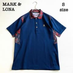 6866【美品】マークアンドロナ　ポロシャツ　アロハ　切替デザイン　スカル 6866【美品】マークアンドロナ ポロシャツ アロハ 切替デザイン スカル
