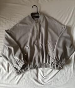 ZARA スエード調 ボンバージャケット グレーのサムネイル