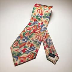 【2本おまとめご購入から2割引中】 花とチェック柄 ネクタイ