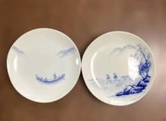 有田焼・深川製磁の「絵変山水 銘々皿（染付）」2枚セット - メルカリ