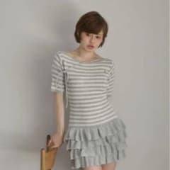 ANDMARY Rachel knit frill mini dress - メルカリ