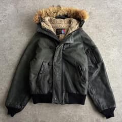 Schott【40】N-5A レザー フライトジャケット ファー USA製 40 - メルカリ