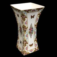 S407DEPOS 金彩色絵花蝶紋フラワーベース・花イタリア S407DEPOS 金彩色絵花蝶紋フラワーベース・花イタリア - メルカリ