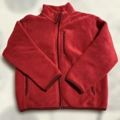 UNIQLO フリースジャケット レッド 120 キッズ