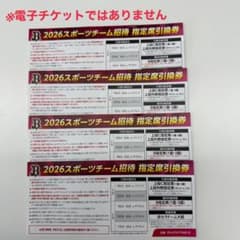 【ブルーノシルバー様専用】 スポーツチーム招待指定席引換券 1枚のサムネイル