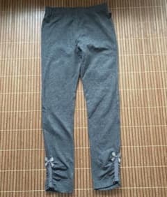 クミキョク グレー スパッツ レギンス リボン140センチ