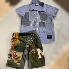 BREEZE Short-Sleeve ShirtKey MouseHalf shorts set