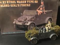 Pkw.K1キューベルワーゲン82型 ハセガワ 1/24 ドイツ軍 完成品 - メルカリ