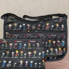 未使用 レスポートサック スヌーピー ショルダーバッグ グレー コラボ 