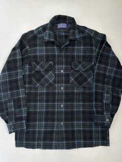 60s PENDLETON オンブレチェック ウールシャツ ヴィンテージのサムネイル
