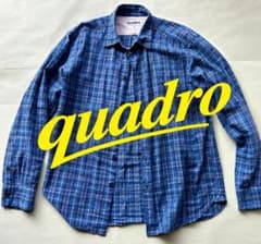 quadro クアドロ ネルシャツ チェック ブルー サイズ3のサムネイル